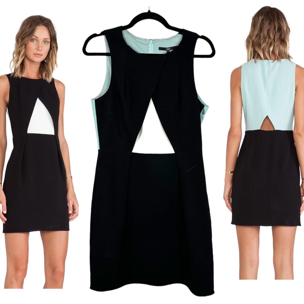 REVOLVE Black and Mint Mini Dress